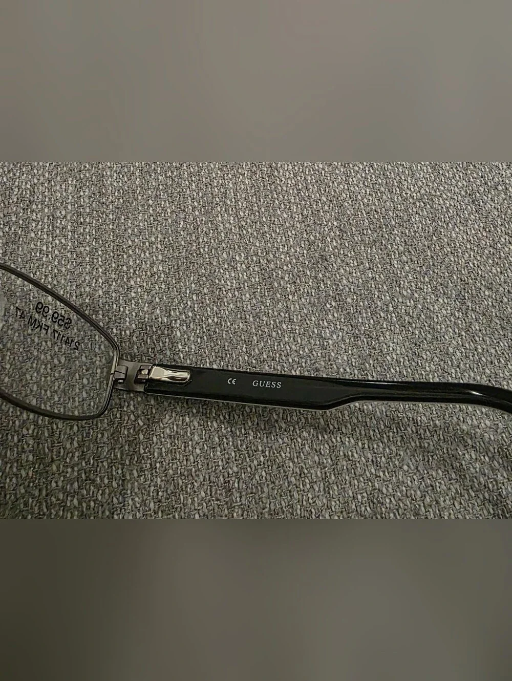New Guess Grey Metal Frame Prescription Eyeglasses